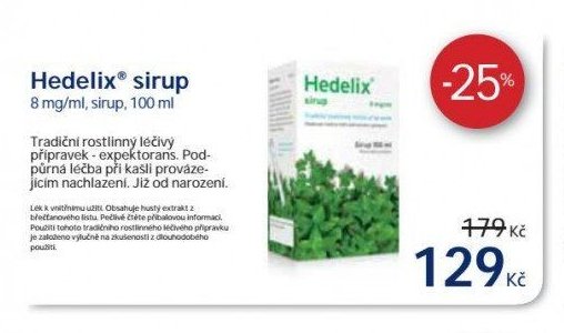 Hedelix sirup 8 mg/ml, sirup, 100 ml