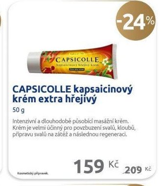 CAPSICOLLE kapsaicinový krém extra hřejivý
