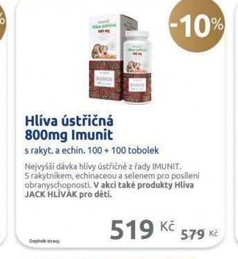 Hlíva ústřičná 800mg Imunit