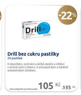 Drill bez cukru pastilky