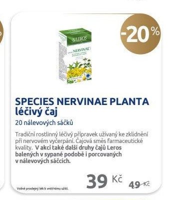 SPECIES NERVINAE PLANTA léčivý čaj