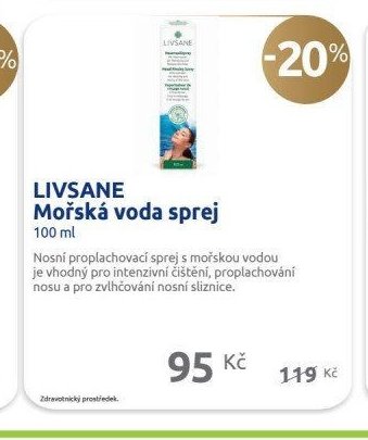 LIVSANE Mořská voda sprej