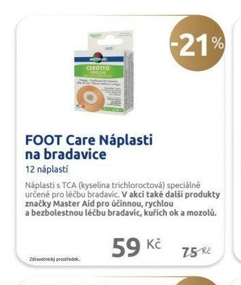 FOOT Care Náplasti na bradavice
