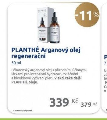 PLANTHÉ Arganový olej regenerační