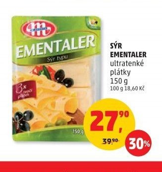 SÝR EMENTALER ultratenké plátky