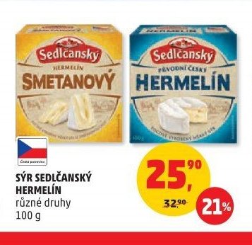 SÝR SEDLČANSKÝ HERMELÍN různé druhy