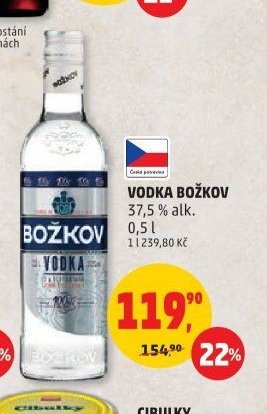 Vodka Božkov 37,5 % alk. 0,5 l