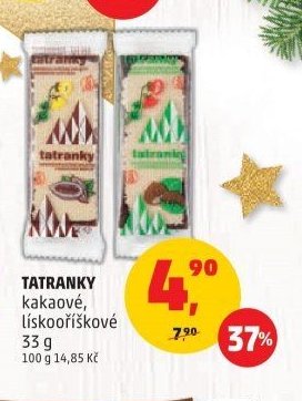 Tatranky kakaové, lískooříškové 33 g