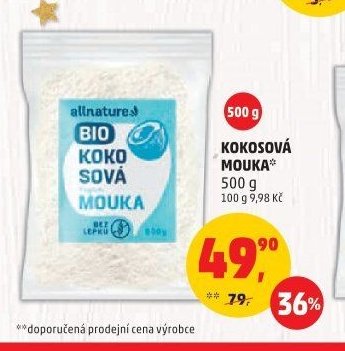 Allnatures kokosová mouka 500 g