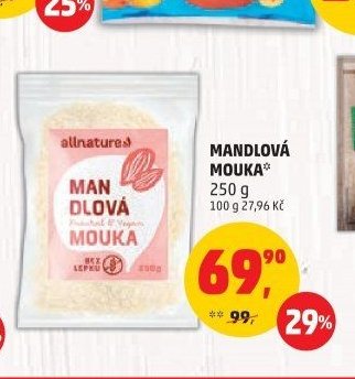 Allnatures mandlová mouka 250 g