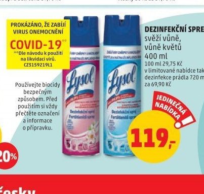 DEZINFEKČNÍ SPREJ LYSOL