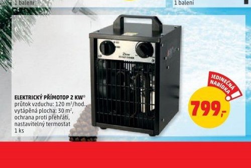 Elektrický přímotop 2 kW