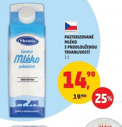Moravia čerstvé mléko polotučné