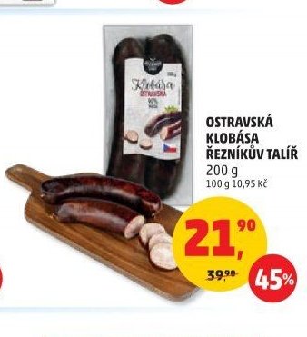 Ostravská klobása řezníkův talíř