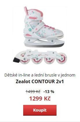 Dětské in-line a lední brusle v jednom Zealot CONTOUR 2v1