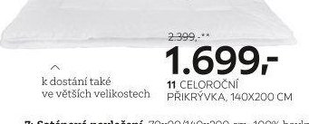 11 celoroční přikrývka, 140x200 cm