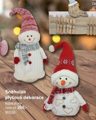 Sněhulák plyšová dekorace - UNI HOBBY akcniletaky.com