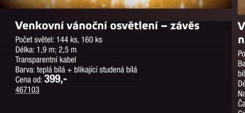 Venkovní vánoční osvětlení – závěs - UNI HOBBY akcniletaky.com