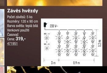 Závěs hvězdy - UNI HOBBY akcniletaky.com