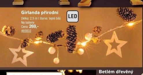 Girlanda přírodní - UNI HOBBY akcniletaky.com
