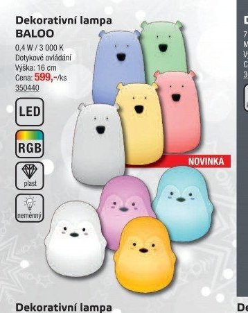 Dekorativní lampa BALOO - UNI HOBBY akcniletaky.com