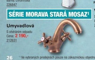 Umyvadlová SÉRIE MORAVA STARÁ MOSAZ - UNI HOBBY akcniletaky.com