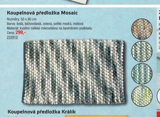 Koupelová předložka Mosaic - UNI HOBBY akcniletaky.com