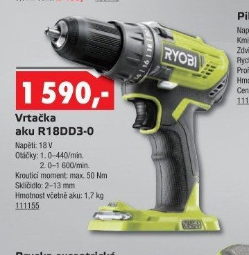 Vrtačka aku R18DD3-0 - UNI HOBBY akcniletaky.com