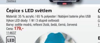Čepice s LED světlem - UNI HOBBY akcniletaky.com