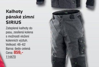 Kalhoty pánské zimní SIRIUS - UNI HOBBY akcniletaky.com