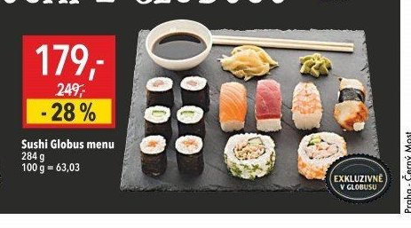 Sushi Globus menu