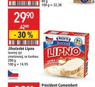 Jihočeské Lipno tavený sýr