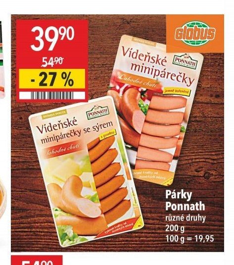 Párky Ponnath různé druhy