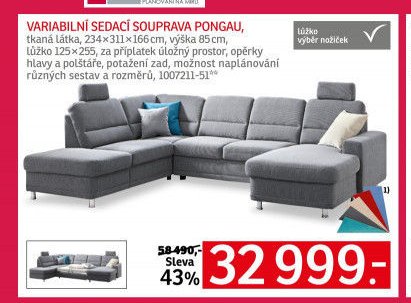 Variabilní sedací souprava PONGAU