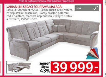 Variabilní sedací souprava MALAGA