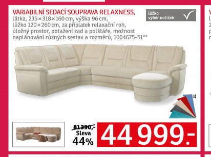 Variabilní sedací souprava RELAXNESS