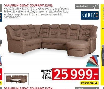VARIABILNÍ SEDACÍ SOUPRAVA ELVIS