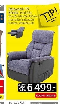 Relaxační TV křeslo