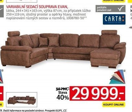 VARIABILNÍ SEDACÍ SOUPRAVA EVAN