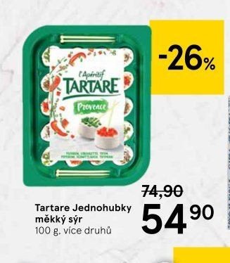 Tartare Jednohubky měkký sýr
