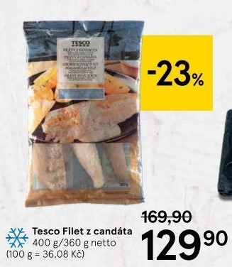 Candát filety mražený Tesco
