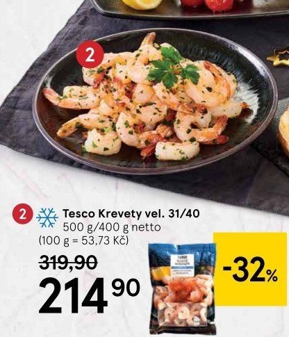 Krevety mražené Tesco