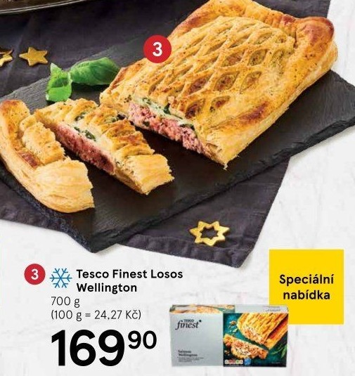 Losos Wellington mražený Tesco Finest