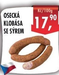 Osecká klobása se sýrem