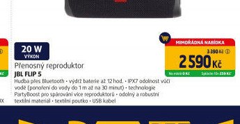 Přenosný reproduktor JBL FLIP 5