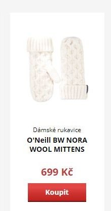 Dámské rukavice O'Neill BW NORA WOOL MITTENS