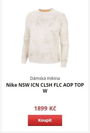 Nike NSW ICN CLSH FLC AOP TOP W