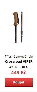 Třídílné trekové hole Crossroad VIPER