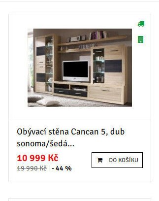 Obývací stěna Cancan 5, dub sonoma/šedá... - ASKO akcniletaky.com