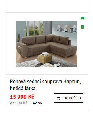 Rohová sedací souprava Kaprun, hnědá látka - ASKO akcniletaky.com